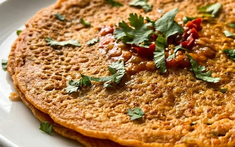 Masoor Dal Chilla | Savory Red Lentil Pancakes
