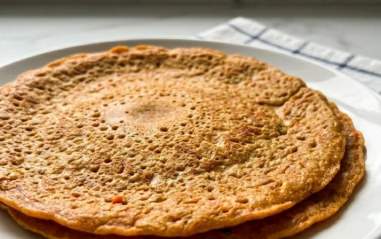Masoor Dal Chilla | Savory Red Lentil Pancakes