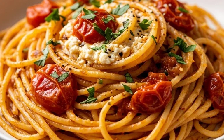 Roasted Tomato and Garlic Ricotta Pasta