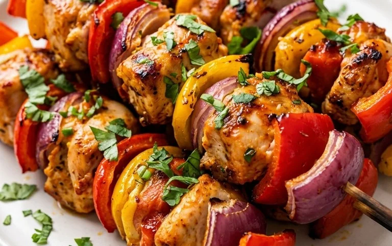 Air Fryer Chicken Skewers (VIDEO)