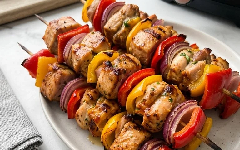 Air Fryer Chicken Skewers (VIDEO)