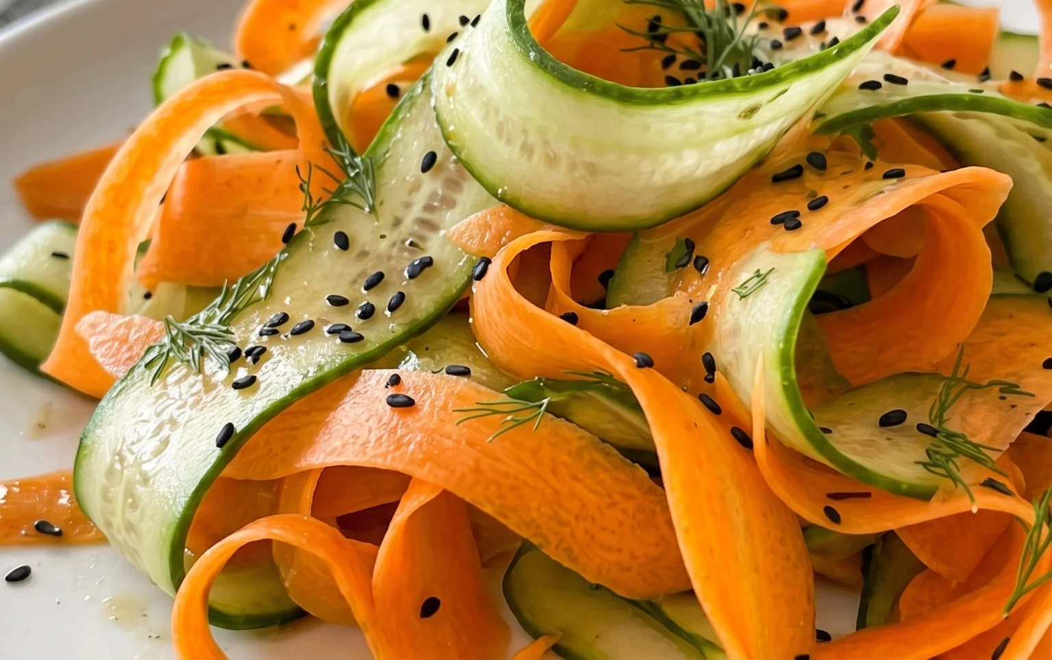 Carrot and Cucumber Ribbon Salad