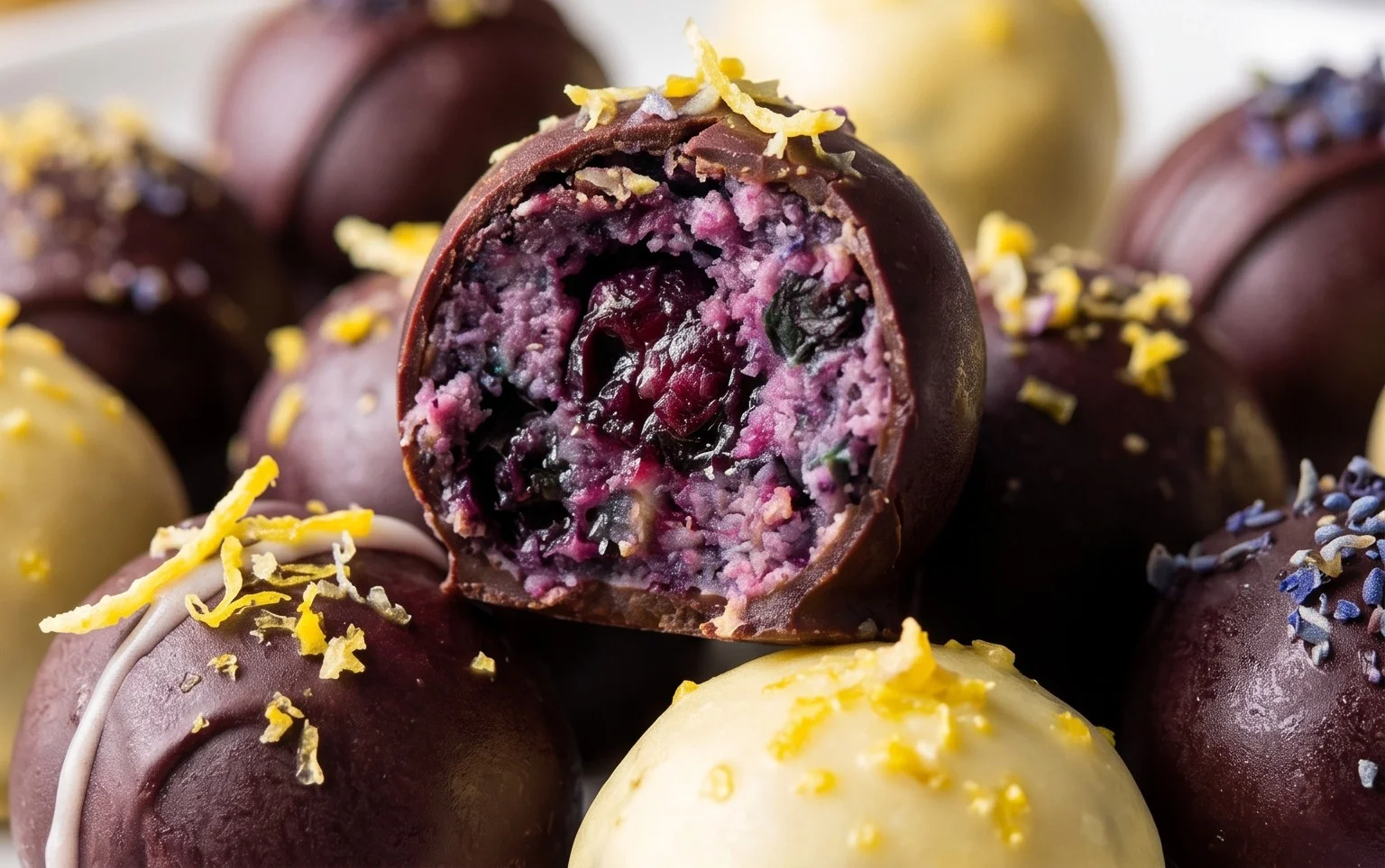 LEMON BLUEBERRY TRUFFLES 