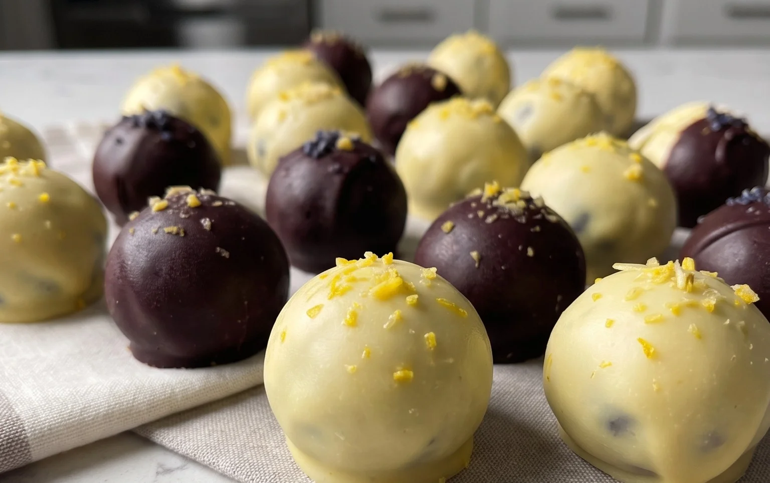 LEMON BLUEBERRY TRUFFLES