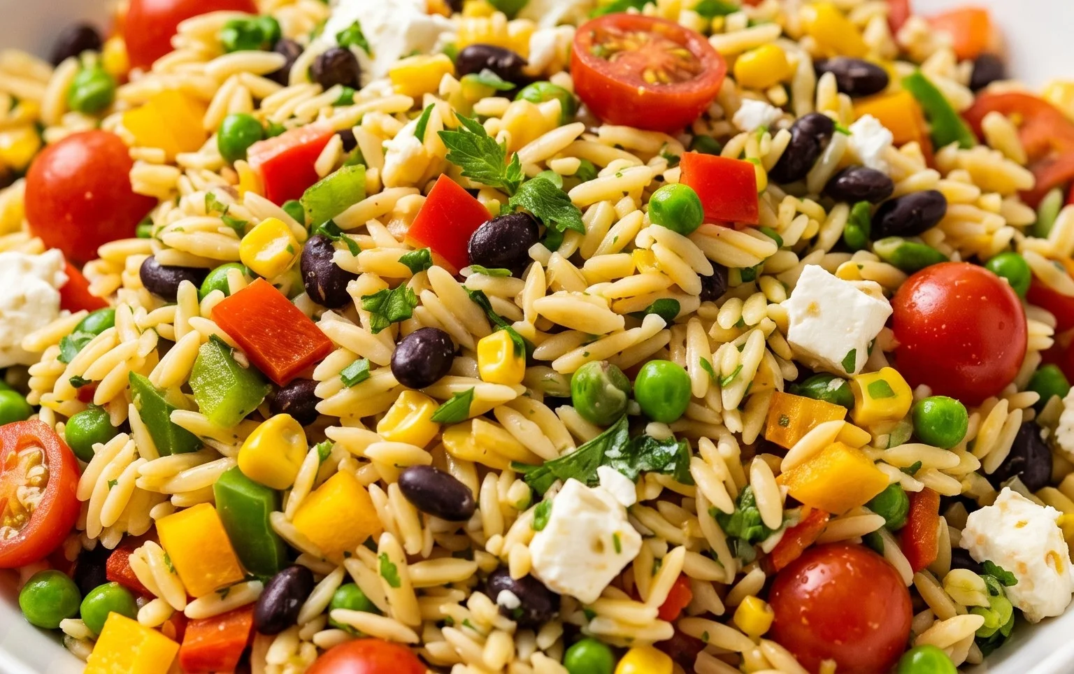 Rainbow Orzo Salad