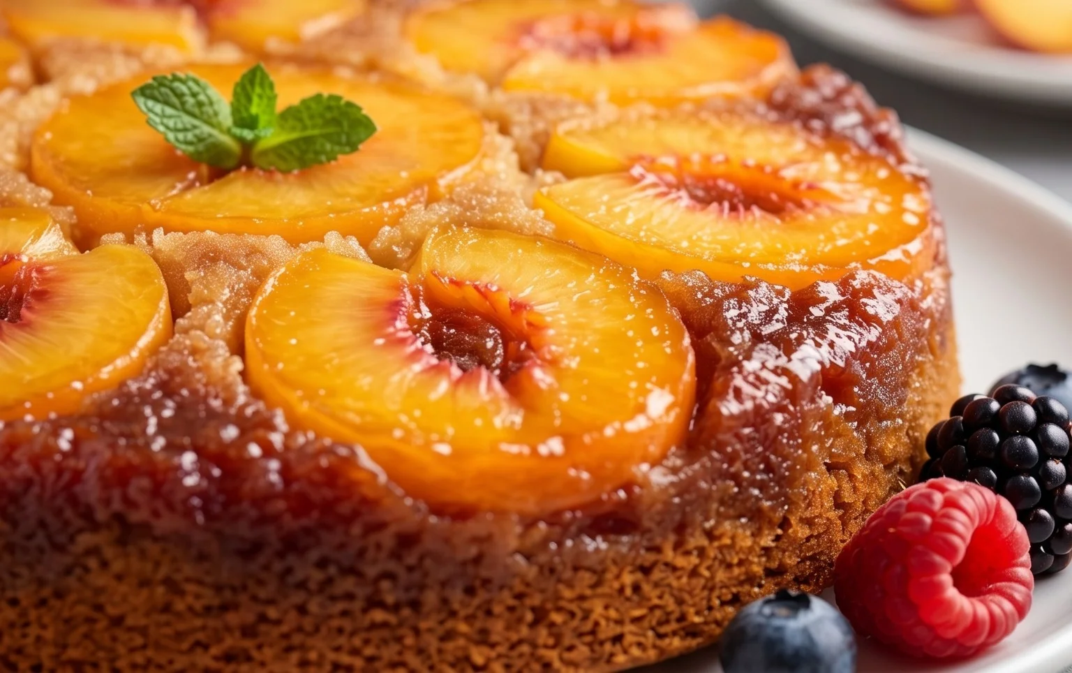 Peach Upside-Down Cake Recipe
