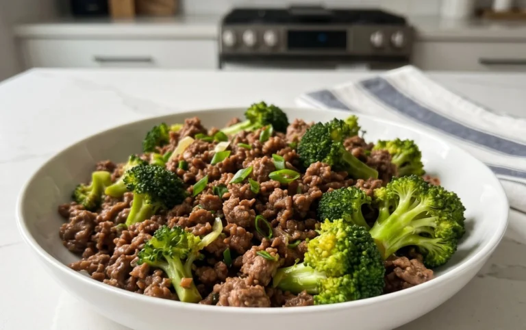 Ground Beef and Broccoli