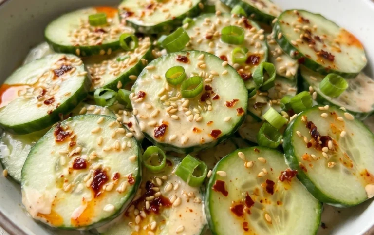 Creamy Asian Cucumber Salad Bowl