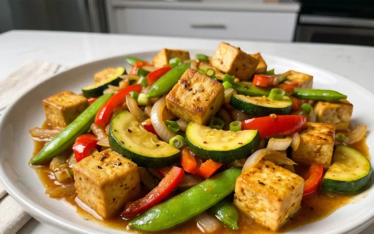 Zucchini Stir Fry With Tofu (Vegan)