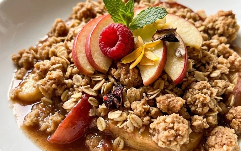 Healthy Breakfast Apple Crum extractble