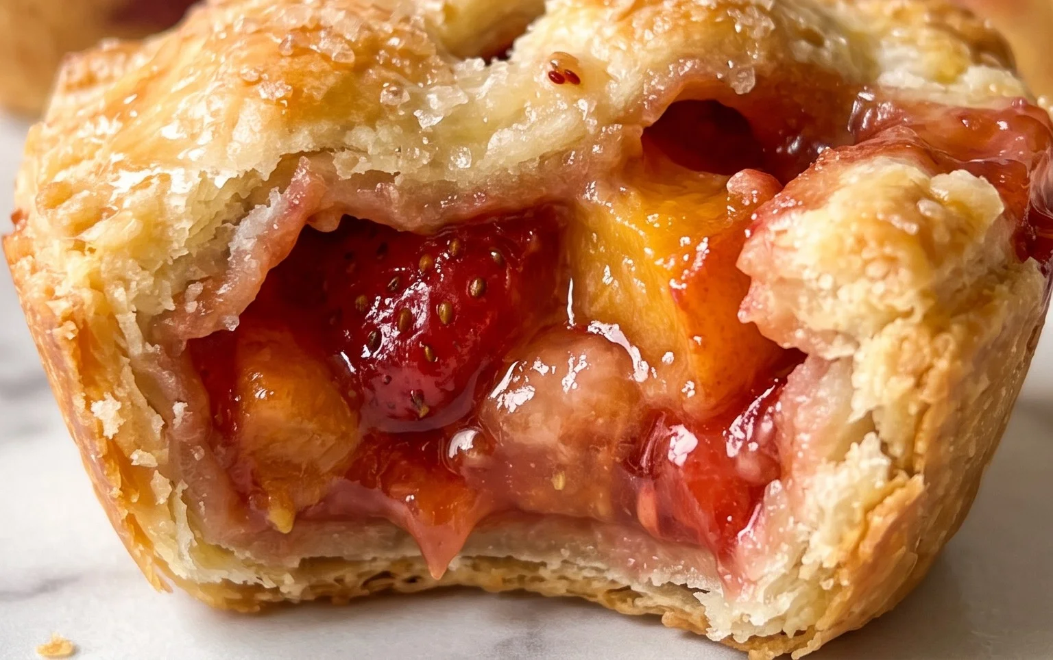 Strawberry Peach Pie Bites