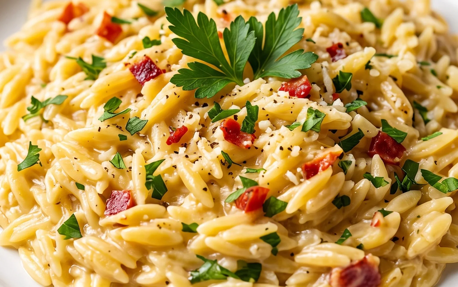 Creamy Garlic Parmesan Orzo