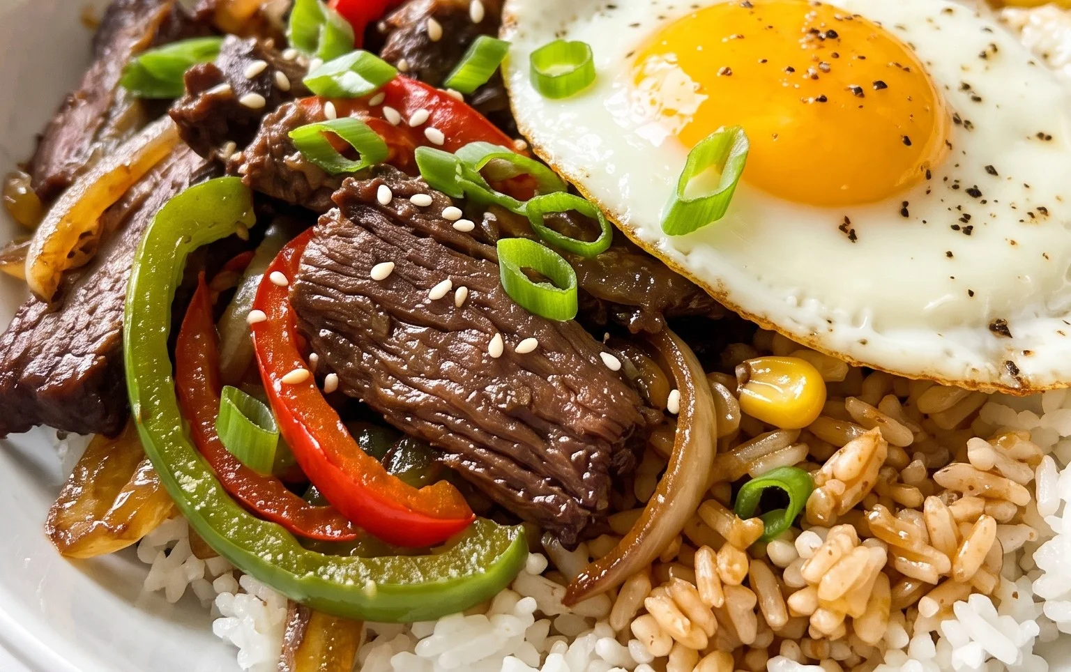 Beef Pepper Rice Bowl is a delicious meal option.