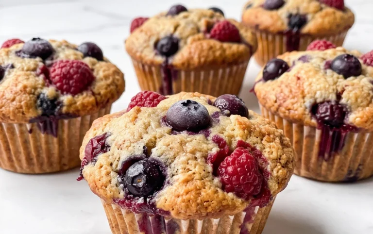 Bakery Style Mixed Berry Muffins | with Frozen Berries