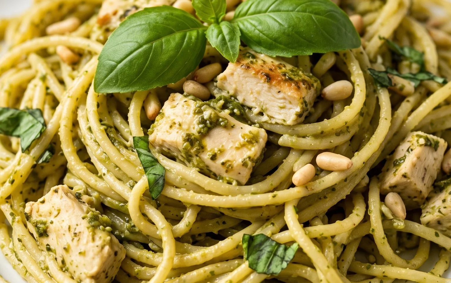 Creamy Chicken Pesto Pasta