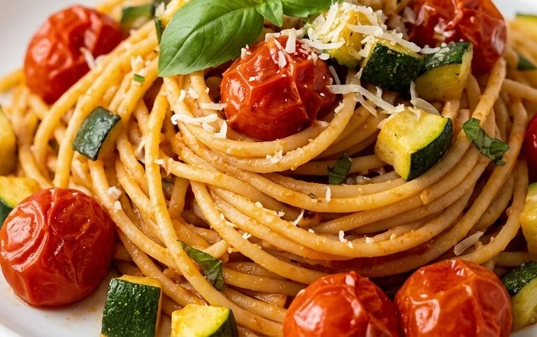Healthy Tomato Zucchini Pasta