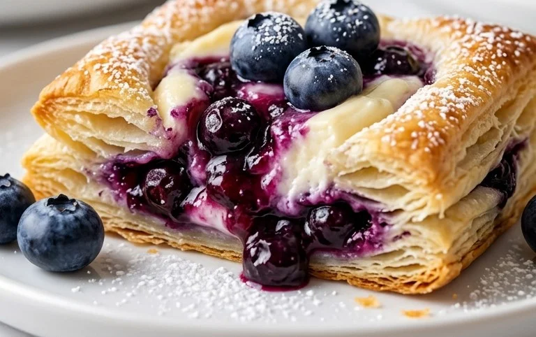 Blueberry Cream Cheese Puff Pastry