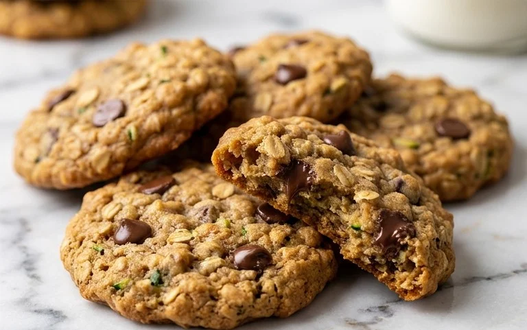 Healthy Zucchini Oatmeal Cookies