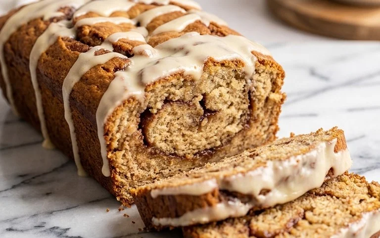Cinnamon Roll Banana Bread