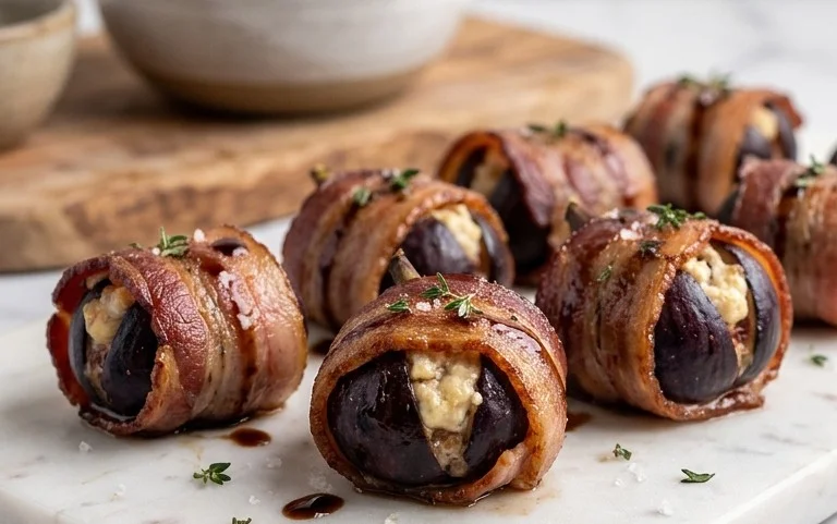 Beef Bacon Wrapped Stuffed Figs