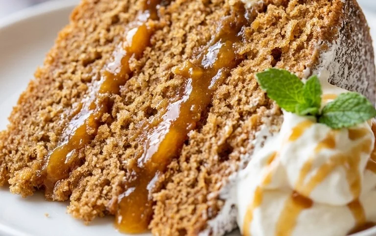 Brown Sugar Layer Cake with Peach Filling