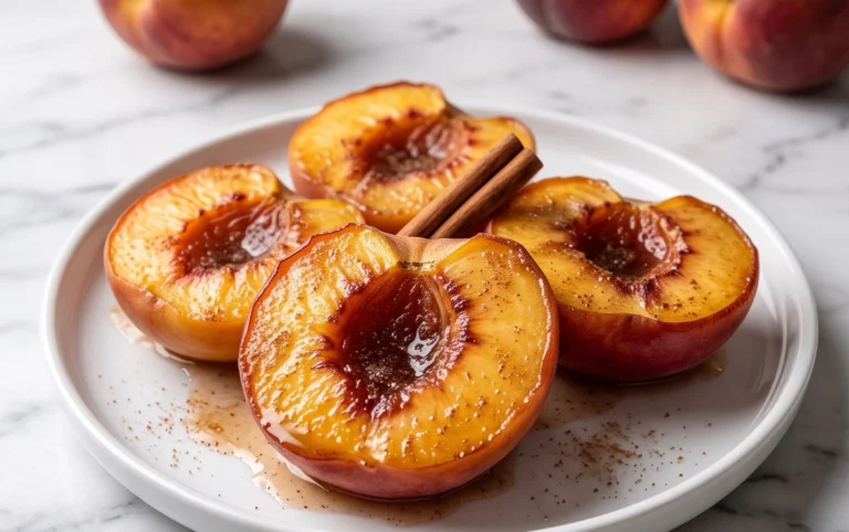 Cinnamon Sugar Baked Peaches