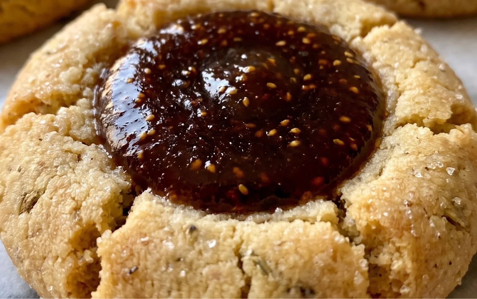 Cardamom Fig Thumbprint Cookies