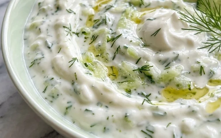Cucumber Dip with Sour Cream and Dill