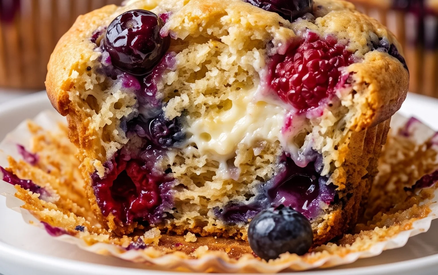 Berry Cream Cheese Muffins