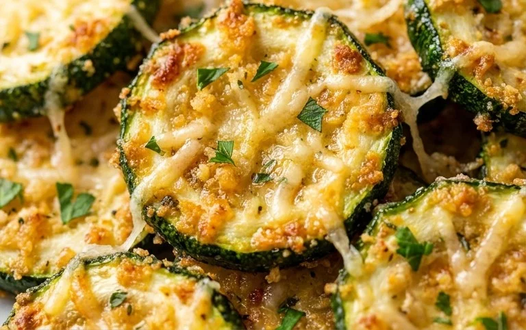 Irresistibly Crunchy Garlic Parmesan Roasted Zucchini