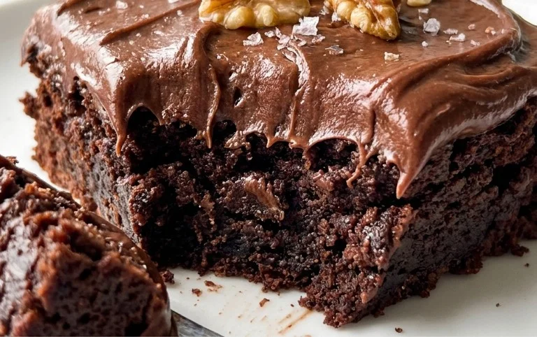 Zucchini Brownies with 1 minute Frosting!