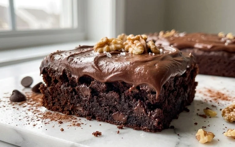 Zucchini Brownies with 1 minute Frosting!