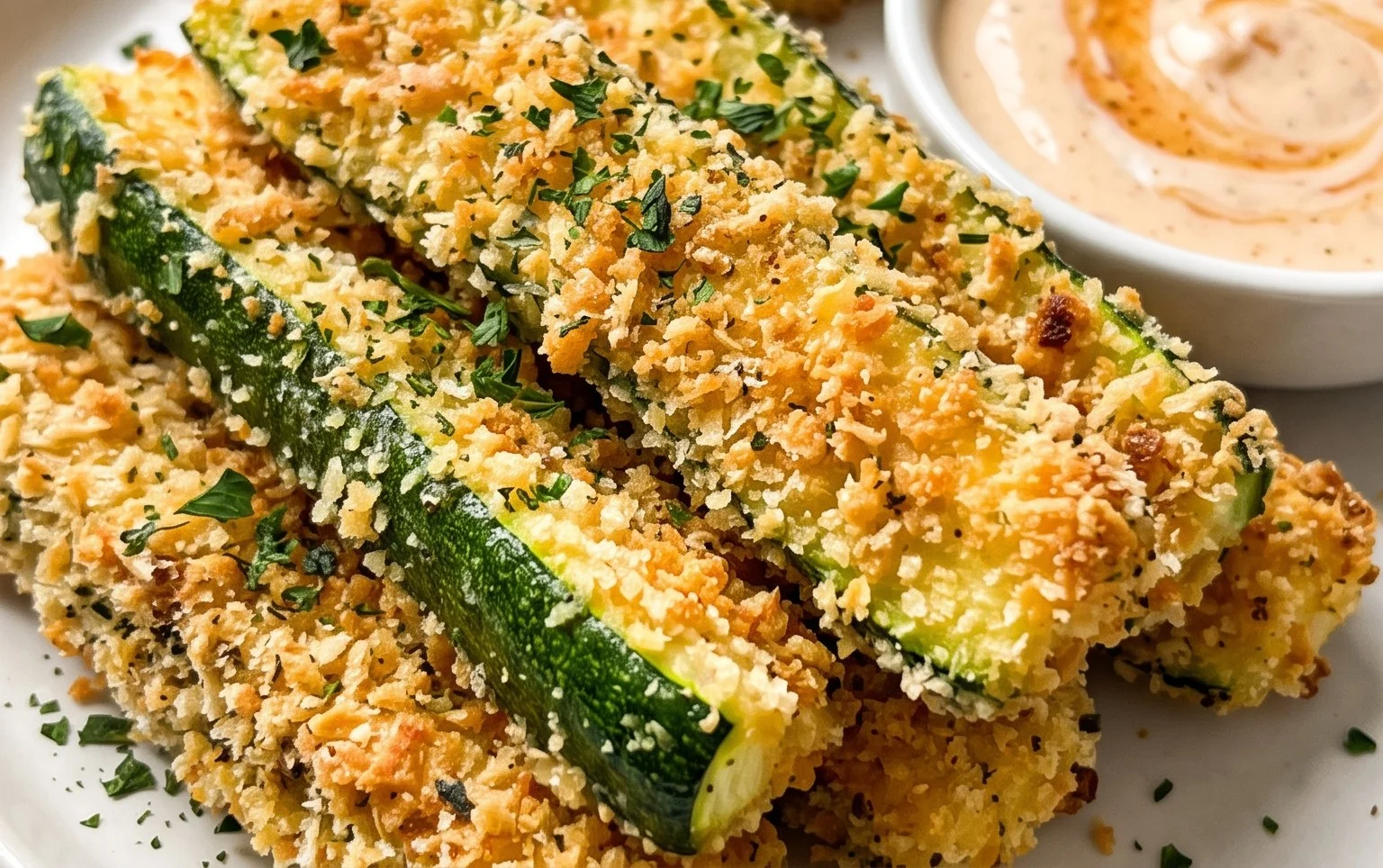 Parmesan Crusted Zucchini Sticks