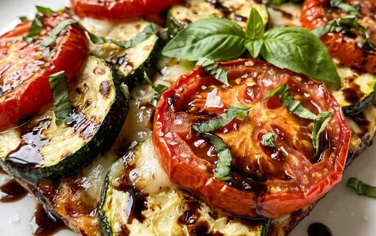 Balsamic Zucchini Tomato Bake
