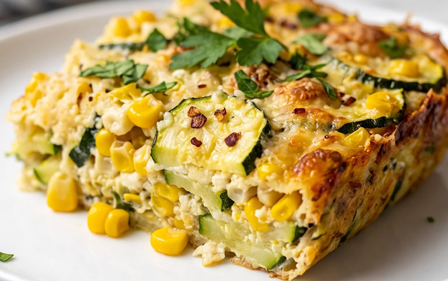 Zucchini Corn Parmesan Bake Recipe