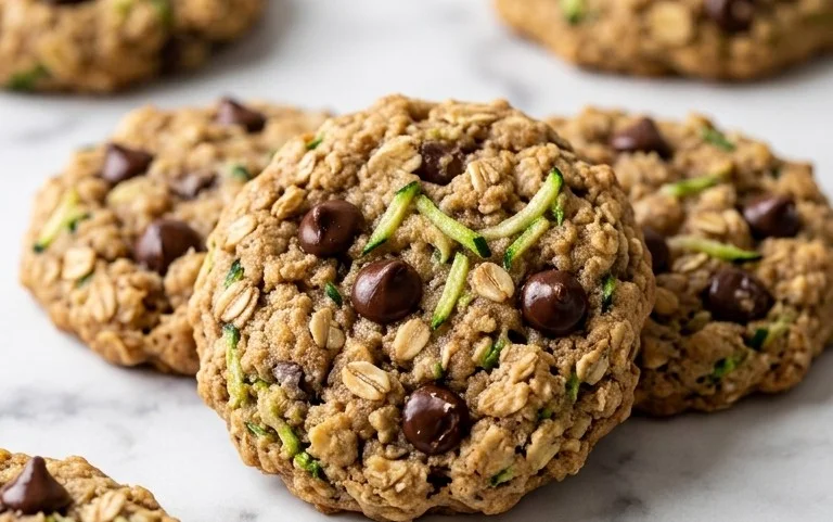 Homemade Zucchini-Oat Chocolate Chip Cookies