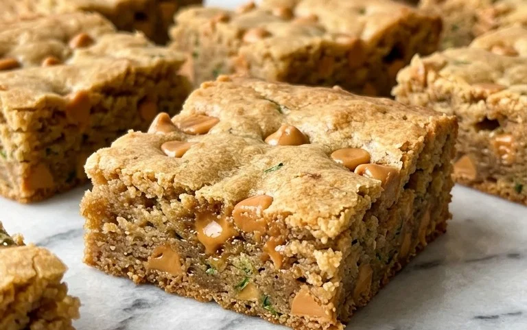 Chewy Butterscotch Zucchini Blondies